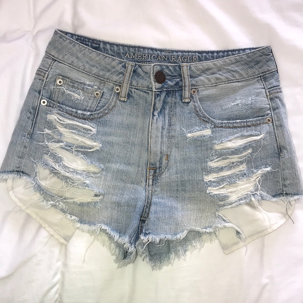 High Waisted Denim Shorts
